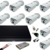 Kit professional video surveillance 10 rooms Rovision 2MP IR 80m, accessories included, 16 channel DVR 5MP [26048]