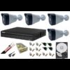 Kit Surveillance system 4 rooms 4K 8MP IR 80m, microphone, Dahua DVR, 1TB HDD included accessories [46654]