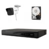Kit wireless surveillance camera 2MP 30m IR lens 2.8mm, 4-channel NVR, resolution up to 4K HDD included [63582]