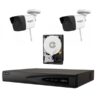 2 surveillance system wireless cameras 2MP 30m IR lens 2.8mm, 4-channel NVR, resolution up to 4K HDD included [63609]