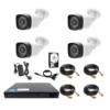 Complete four surveillance cameras outside 20 m IR FULL HD 1080P, 4 channel DVR accessories + 1TB hard [72066]