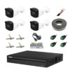 Surveillance Kit 4 8MP camera with IR 80m 4K, microphone, Dahua DVR, accessories included [72869]