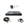 Outdoor Surveillance System 1 camera 2 MP HD IR20m 4 channel DVR 5MP AHD-N technology, full accessories, cable ready plugged 10m [68618]