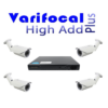 Video Surveillance Kit 4 2MP varifocal professional cameras, infrared 40m, 4 channel DVR [71613]