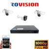 Joint Surveillance Kit 3 cameras, 1 outdoor 2MP 1080P Full HD 2MP IR20m and two interior IR20m included visualization software phone, PC [69218]