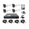 Video surveillance system 4 outdoor cameras 2MP 1080P FULL HD IR20m, DVR, HDD 500 GB, full accessories [71165]