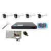 Outdoor surveillance system AHD 1080P FULL HD IR 20metri 4 cameras, 4 channel DVR accessories [71924]