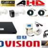 2 cameras exterior surveillance system 2MP 1080P Full HD IR 20m, 4 channel DVR, full accessories, 500GB hard [70812]