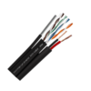 A self-supporting power cable 2x1.5 FTP, Cat 5e, copper 100%, 305m, black-TSY-FTP5E + 2x1.50 MESS [72157]