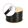A self-supporting power cable 2x1.5 FTP, Cat 5e, copper 100%, 305m, black-TSY-FTP5E + 2x1.50 MESS [72159]
