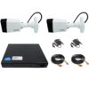 Professional video surveillance system with 2 cameras Rovision 5MP with IR20m, 4 channel DVR with included accessories [70752]