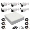 Surveillance system with 6 cameras 2MP full hd, 8 channel DVR and accessories [118179]