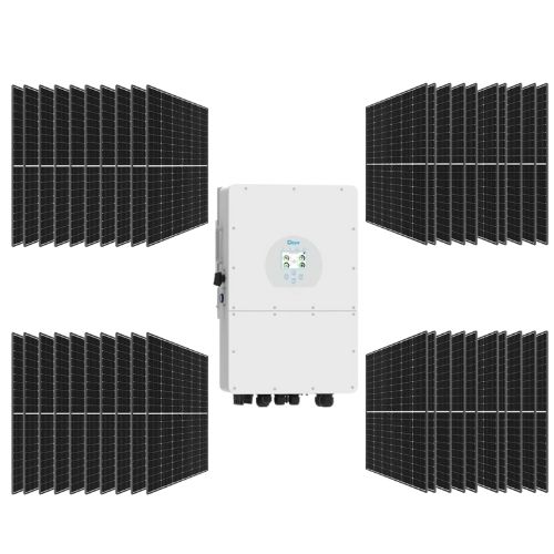 Three-phase photovoltaic system 15KW inverter DEYE SUN-15K-SG01HP3-EU-AM2 and 40 panels 380W VDS Power