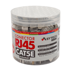 RJ-45 FTP Cat.5e plug, shielded, 50u (100 pcs) RJ45M-CAT5E-50U-JAR