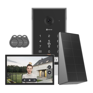Video intercom kit, 7 inch touch monitor, 2K camera, IR 5m, SDcard, Wi-Fi5, Solar panel - EZVIZ EP7