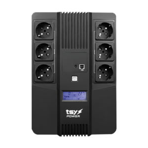 UPS TSY Power, 600VA/360W, LCD, line interactive, 6 x Schuko TSY-D-0K6-LCD