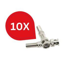 Pack of 10 BNC Screw-On Connector Plugs