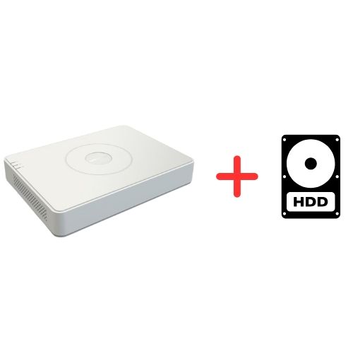 NVR 8 channels, 6 MP, 60 Mbps, PoE Hikvision DS-7108NI-Q1/8P(D) + GIFT HDD 1TB