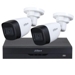 Dahua Surveillance System  2 Outdoor Cameras 5MP, 4-Channel XVR DVR, 5MP