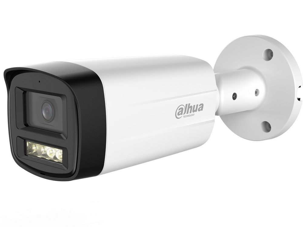 Dahua Camera, 5MP, IR 80m, Built-in Microphone, Fixed Lens 2.8mm, Starlight, IP67  HAC-HFW1500TH-IL-A-0280B-S