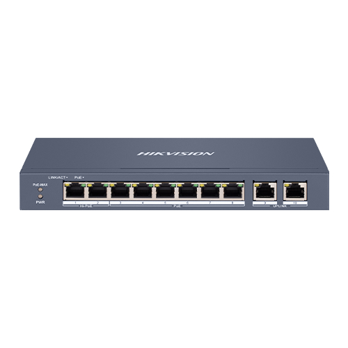 Switch 8 PoE ports 10/100 Mbps + 2 Gigabit SFP PoE ports Hikvision - DS-3E1310HP-EI - Image 2