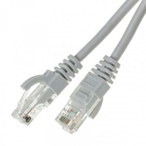 Patchcord UTP CAT6 CCA cable 8x0.5mm, length 5 meters, diameter 6mm, gray color