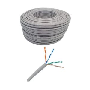 Cable CAT6 UTP, 4x2x0.50mm CCA, 100m roll, gray