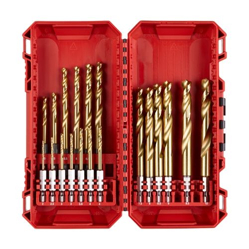 19-piece SHOCKWAVE HSS-Ground Titanium metal drill bit set, 210 mm, 1/4" Hex shank Milwaukee MLWK-4932493866