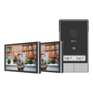 Video intercom kit for 2 families, 2 x 7" touchscreen monitors, 2K camera, audio, IR 6 m, Wi-Fi 6  EZVIZ CS-HP7 (3MP, 2-Family Kit)