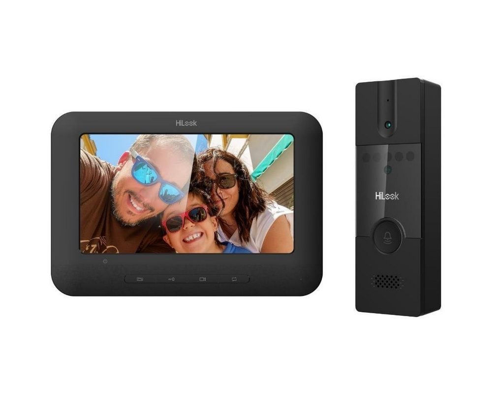 Analog video intercom kit Hikvision HiLook VI-K12P, 4-wire, 7" TFT screen, 2MP FULL HD camera, plug and play, VI-K12P