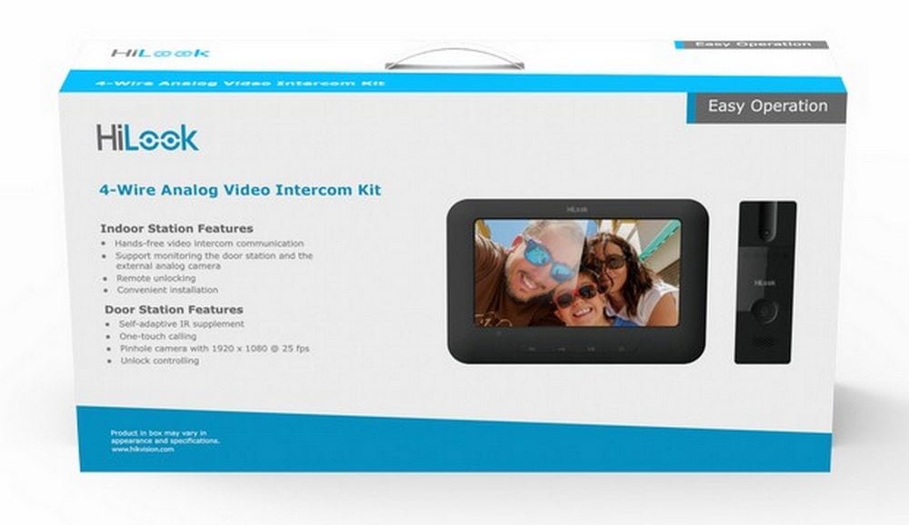 Analog video intercom kit Hikvision HiLook VI-K12P, 4-wire, 7" TFT screen, 2MP FULL HD camera, plug and play, VI-K12P - Image 2