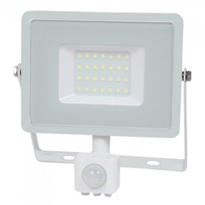 SMD LED Floodlight, 30W, 6400K, IP44, with motion sensor, white, SKU-459