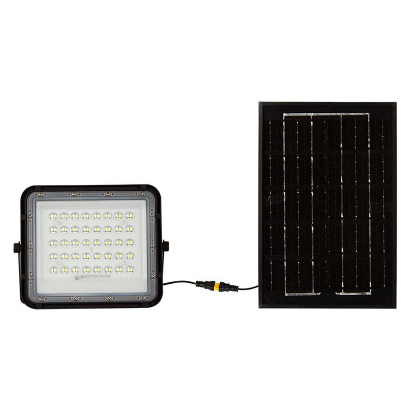 V-TAC Solar-Powered Floodlight, 6W, 400 lm, 6400K, black, SKU-7821 - Image 2