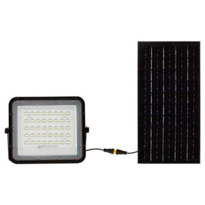 Solar-Powered Floodlight, 10W, 800 lm, 6400K, black, SKU-7823