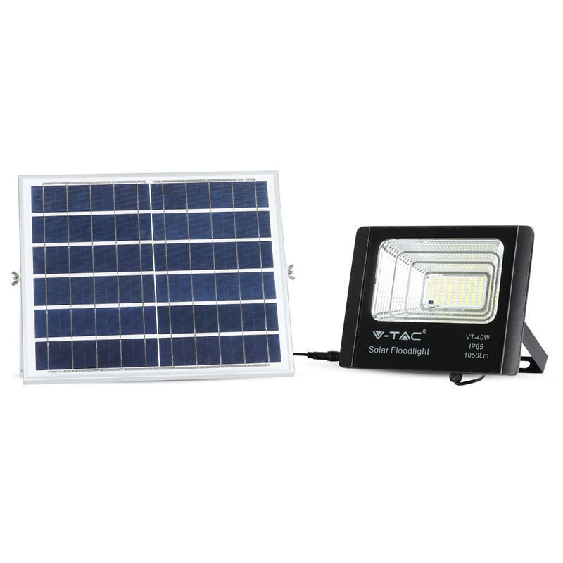 V-TAC Solar-Powered LED Floodlight, 16W, 6000K, SKU-94008 - Image 2