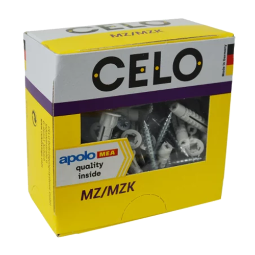Universal dowel M6x40 with collar + MZK screw (50 pcs.) - CELO 9641MZKSZ - Image 5