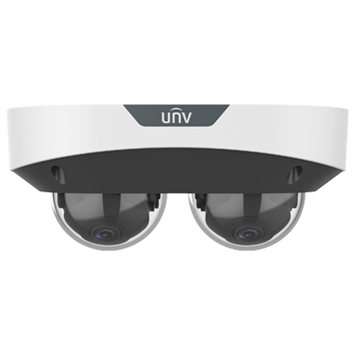 IP surveillance camera, 2 x 4MP, 2.8mm lens, IR 30m, Microphone, Alarm, PoE, IK10 - UNV IPC3224SS-ADF28K-I1
