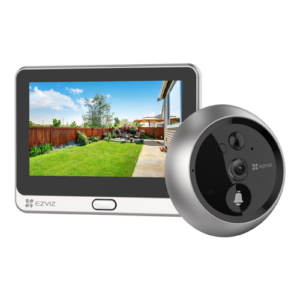 Smart electronic viewfinder, Wi-Fi, FullHD, 4.3 inch monitor, doorbell, 4600mAh battery, Silver - EZVIZ CS-DP2C-Silver