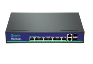 BestNPS AI Watchdog Full Gigabit PoE Switch, 8 PoE ports, 2 UP Link ports, 2 SFP ports, 100m, 30W/port, 120W